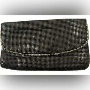 Vintage Glomesh Black Mesh Evening Bag with Chain Strap